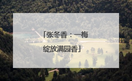 张冬香：一梅绽放满园香