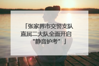 张家界市交警支队直属二大队全面开启“静音护考”
