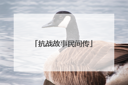 抗战故事民间传
