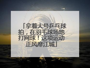 拿着大号乒乓球拍，在羽毛球场地打网球！这项运动正风靡江城
