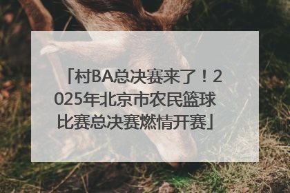 村BA总决赛来了！2025年北京市农民篮球比赛总决赛燃情开赛