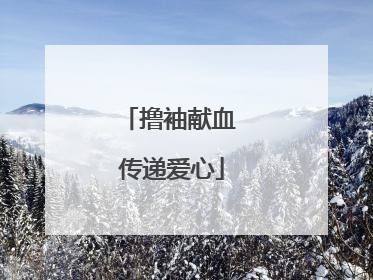 撸袖献血 传递爱心