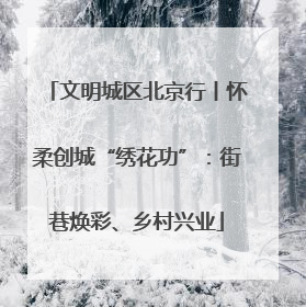 文明城区北京行丨怀柔创城“绣花功”：街巷焕彩、乡村兴业