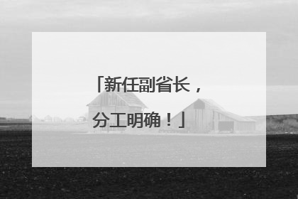 新任副省长，分工明确！