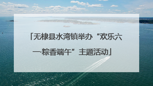 无棣县水湾镇举办“欢乐六一·粽香端午”主题活动