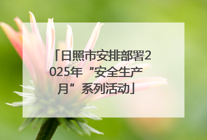 日照市安排部署2025年“安全生产月”系列活动