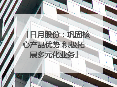 日月股份：巩固核心产品优势 积极拓展多元化业务