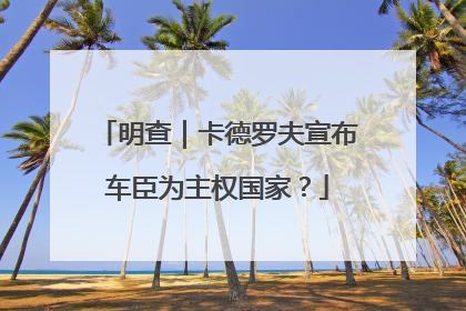 明查｜卡德罗夫宣布车臣为主权国家？