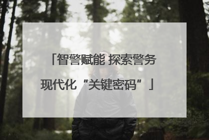 智警赋能 探索警务现代化“关键密码”
