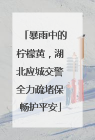 暴雨中的柠檬黄，湖北应城交警全力疏堵保畅护平安