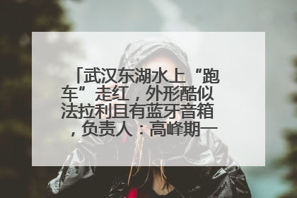 武汉东湖水上“跑车”走红，外形酷似法拉利且有蓝牙音箱，负责人：高峰期一两百人排队