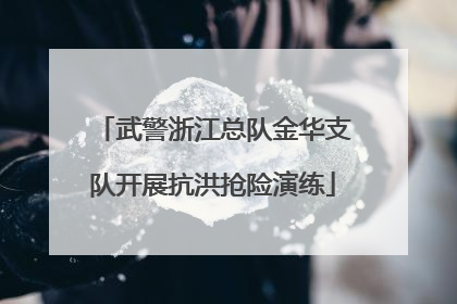 武警浙江总队金华支队开展抗洪抢险演练