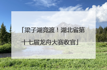 梁子湖竞渡！湖北省第十七届龙舟大赛收官
