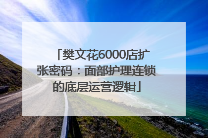 樊文花6000店扩张密码：面部护理连锁的底层运营逻辑