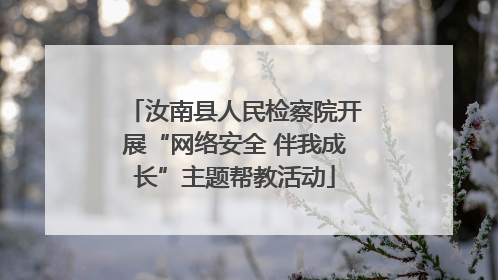 汝南县人民检察院开展“网络安全 伴我成长”主题帮教活动