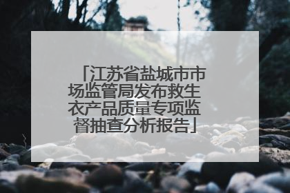 江苏省盐城市市场监管局发布救生衣产品质量专项监督抽查分析报告