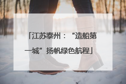 江苏泰州：“造船第一城”扬帆绿色航程