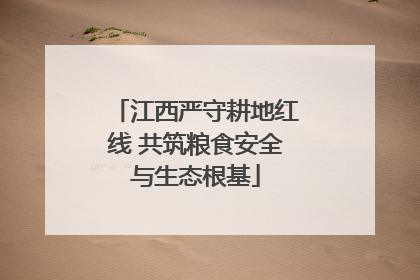 江西严守耕地红线 共筑粮食安全与生态根基