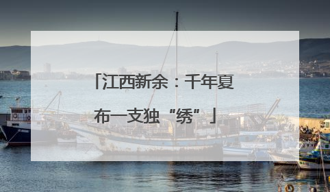 江西新余：千年夏布一支独“绣”