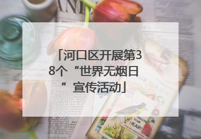 河口区开展第38个“世界无烟日”宣传活动