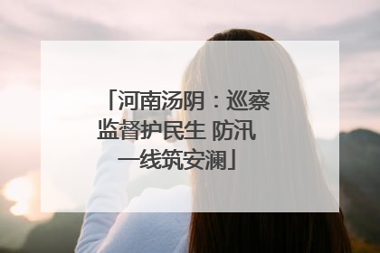 河南汤阴：巡察监督护民生 防汛一线筑安澜