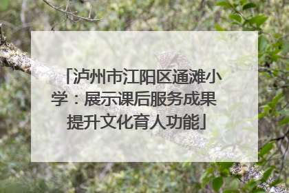 泸州市江阳区通滩小学：展示课后服务成果 提升文化育人功能