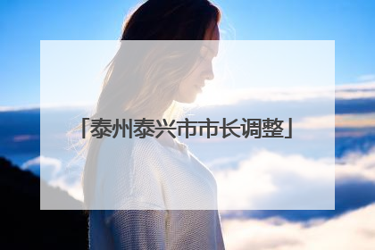 泰州泰兴市市长调整