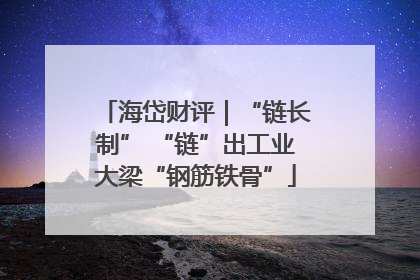 海岱财评｜“链长制” “链”出工业大梁“钢筋铁骨”