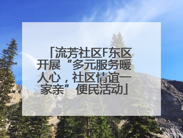 流芳社区F东区开展“多元服务暖人心，社区情谊一家亲”便民活动