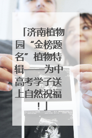 济南植物园“金榜题名”植物特辑——为中高考学子送上自然祝福！