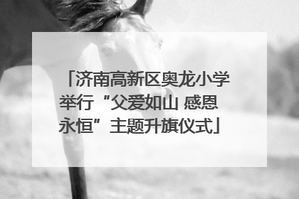 济南高新区奥龙小学举行“父爱如山 感恩永恒”主题升旗仪式