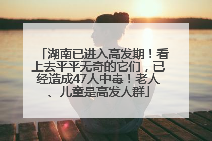 湖南已进入高发期！看上去平平无奇的它们，已经造成47人中毒！老人、儿童是高发人群
