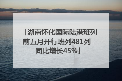 湖南怀化国际陆港班列前五月开行班列481列 同比增长45%