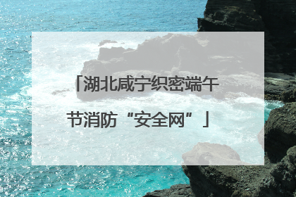 湖北咸宁织密端午节消防“安全网”