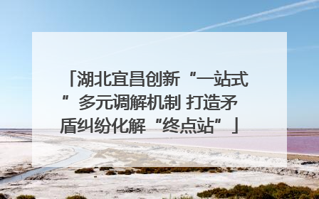 湖北宜昌创新“一站式”多元调解机制 打造矛盾纠纷化解“终点站”
