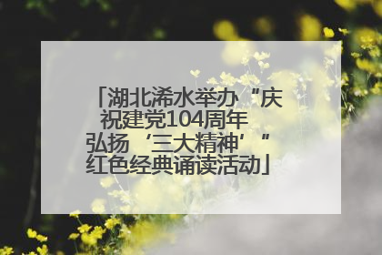 湖北浠水举办“庆祝建党104周年 弘扬‘三大精神’”红色经典诵读活动