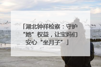 湖北钟祥检察：守护“她”权益，让宝妈们安心“坐月子”