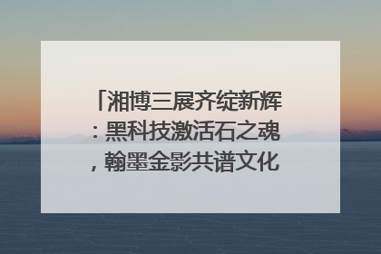湘博三展齐绽新辉：黑科技激活石之魂，翰墨金影共谱文化遗产日华章