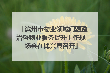 滨州市物业领域问题整治暨物业服务提升工作现场会在博兴县召开