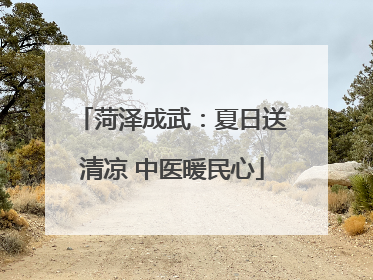 菏泽成武：夏日送清凉 中医暖民心