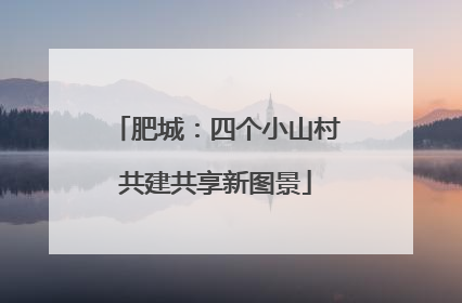 肥城：四个小山村共建共享新图景