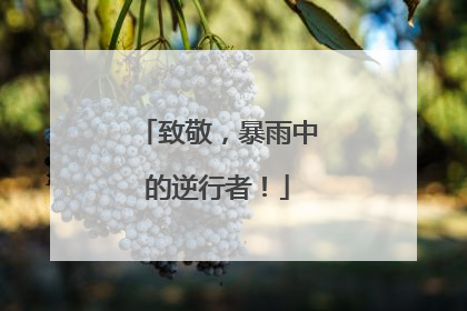 致敬，暴雨中的逆行者！