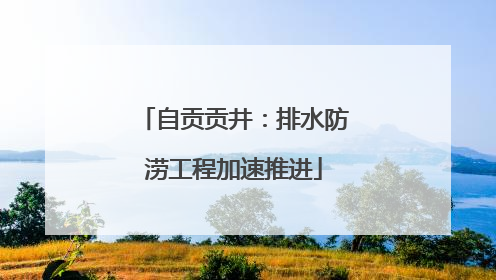 自贡贡井：排水防涝工程加速推进