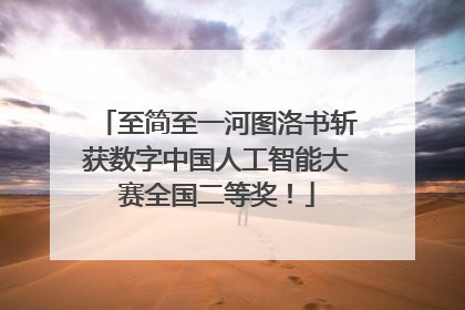 至简至一河图洛书斩获数字中国人工智能大赛全国二等奖！