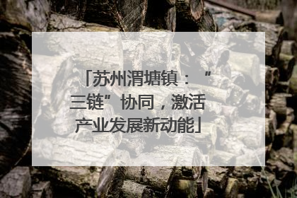 苏州渭塘镇：“三链”协同，激活产业发展新动能