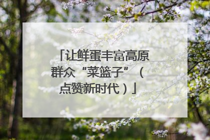 让鲜蛋丰富高原群众“菜篮子”（点赞新时代）