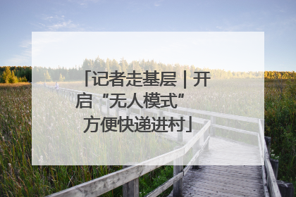 记者走基层｜开启“无人模式” 方便快递进村