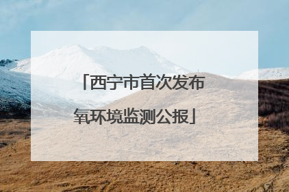 西宁市首次发布氧环境监测公报