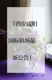 西安咸阳国际机场最新公告