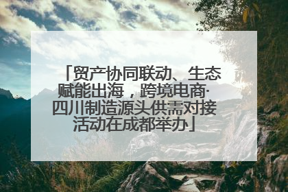 贸产协同联动、生态赋能出海，跨境电商·四川制造源头供需对接活动在成都举办